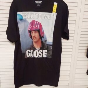 Black Talk to Me Goose Graphic Tee